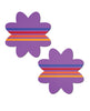 Load image into Gallery viewer, Pastease Colorful Retro Striped Purple Adhesive Breast Pasties One Size