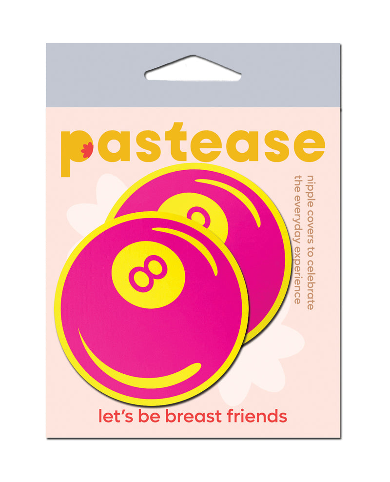 Cargue la imagen en el visor de la galería, Adhesivos para pezones Pastease de bola 8, rosa neón y amarillo, novedad para adultos, festival