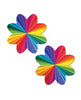 Załaduj obraz do przeglądarki galerii, Samoprzylepne osłonki na sutki Pastease Rainbow Kaleidoscope Petal