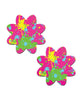 Load image into Gallery viewer, Pastease Neon Pink Graffiti Paint Splatter Petal Breast Pasties One Size