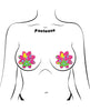 Load image into Gallery viewer, Pastease Neon Pink Graffiti Paint Splatter Petal Breast Pasties One Size