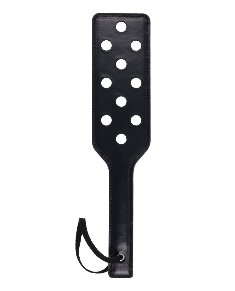 Cargue la imagen en el visor de la galería, Paddle Shadow negro de imitación de cuero para juegos de impacto Sex And Mischief