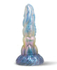 Carregar imagem no visualizador da Galeria, Dildo de silicone Majestic Crysta Icy Glacial azul com rosa e prata