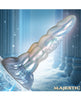 Carregar imagem no visualizador da Galeria, Dildo de silicone Majestic Crysta Icy Glacial azul com rosa e prata