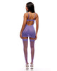 Load image into Gallery viewer, Purple Guipure Lace Chemise With Thong And Thigh High Stockings