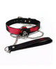 Charger l'image dans la visionneuse de la galerie, Collier pour chat avec nœud papillon et fleur réactive à la chaleur Heat Tease, en similicuir PU noir et rose