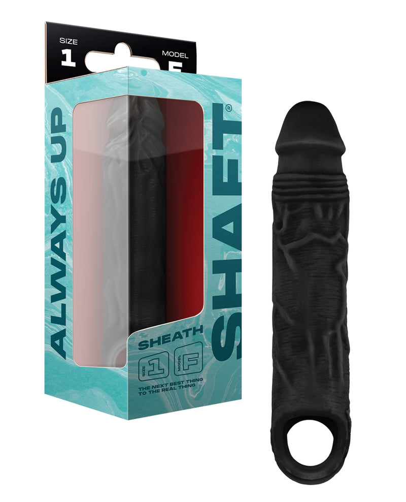 Charger l'image dans la visionneuse de la galerie, Gaine réaliste en silicone liquide Shaft modèle F, taille 1, noire