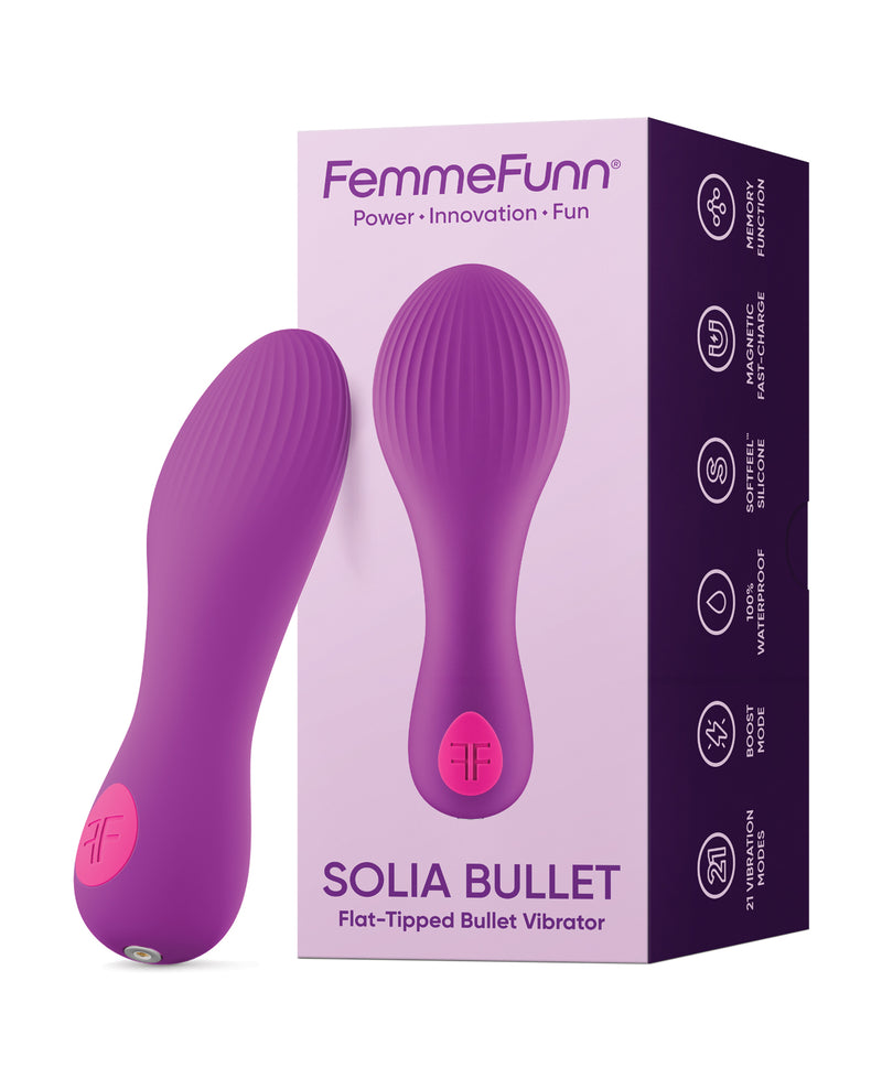 Load image into Gallery viewer, Femme Funn Solia Bullet Vibrator Purple 21 Vibration Modes