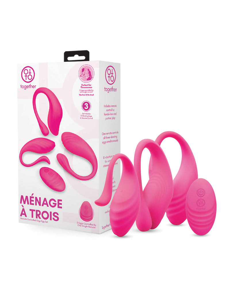 Cargue la imagen en el visor de la galería, Set de huevo vibrador para orgía con control remoto Together y 10 patrones de vibración