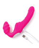 Cargue la imagen en el visor de la galería, Vibrador de silicona sin tirantes con control remoto para parejas y eje flexible
