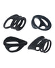 Load image into Gallery viewer, Shots Levelz Set Of 4 Black Silicone Cock And Ball Rings