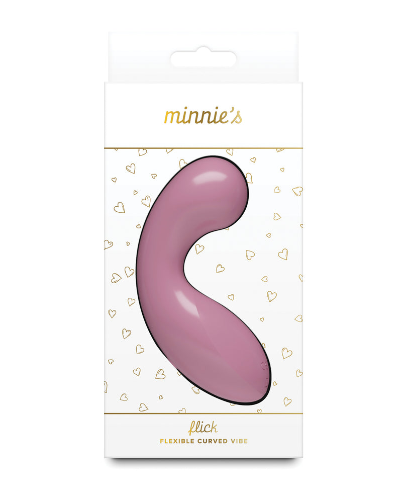 Cargue la imagen en el visor de la galería, Vibrador de silicona recargable Minnie's Flick, rosa, con 3 velocidades y 7 funciones