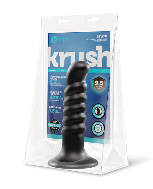 Load image into Gallery viewer, Bvibe Krush 9.5 Inch Curved Ribbed Xxl Dildo With Suction Cup