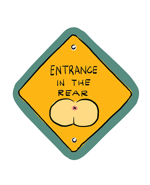 Carregar imagem no visualizador da Galeria, Adesivo engraçado de vinil para laptop e carro com a frase "Entrada engraçada pelos fundos"