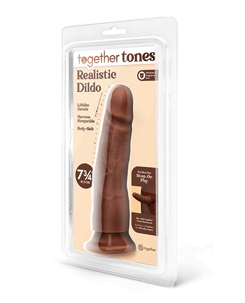 Bild in den Galerie-Viewer laden, Together 7.75 Inch realistischer, voluminöser Strap-on-Dildo, Dark