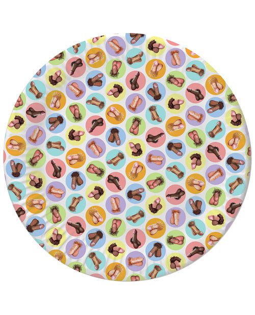 Cargue la imagen en el visor de la galería, Platos Mini Pene Paquete de 8 Platos Desechables de 7 Pulgadas para Fiesta
