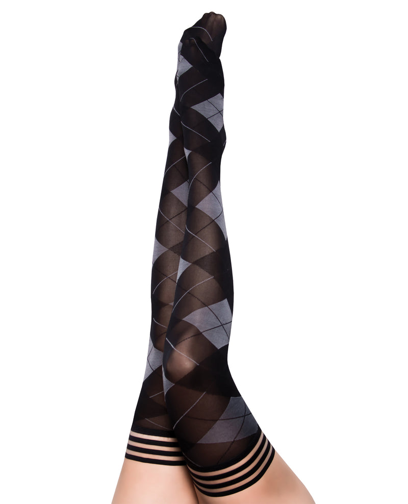 Indlæs billede i gallerifremviser, Kix'ies Kimmie Argyle Thigh High Argyle A