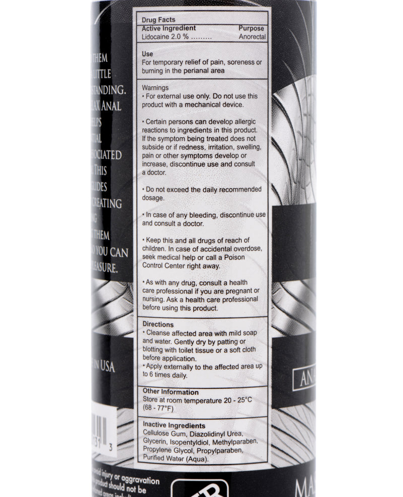 Lataa kuva gallerian katseluohjelmaan, Master Series Ass Relax Desensitizing Lubricant 4.25 Oz