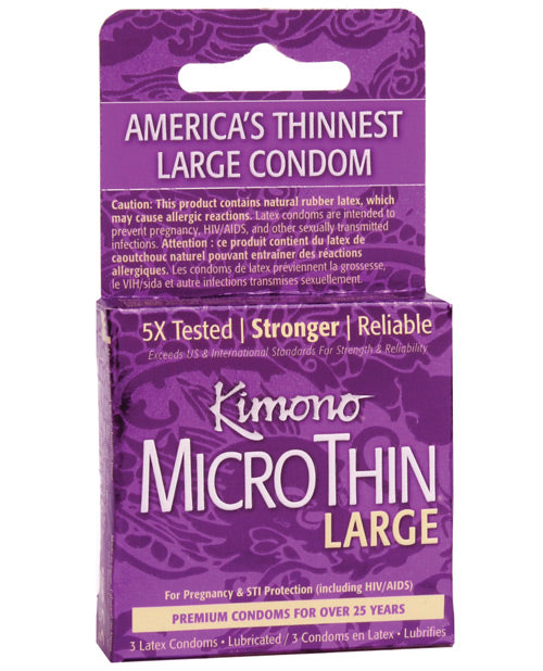 Load image into Gallery viewer, Kimono Micro Thin Large Condom - Box of 3