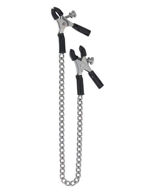 Load image into Gallery viewer, Spartacus Adjustable Micro Plier Nipple Clamps w/Link Chain