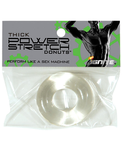 Load image into Gallery viewer, Ignite Thick Power Stretch Donut Cock Ring - Clear