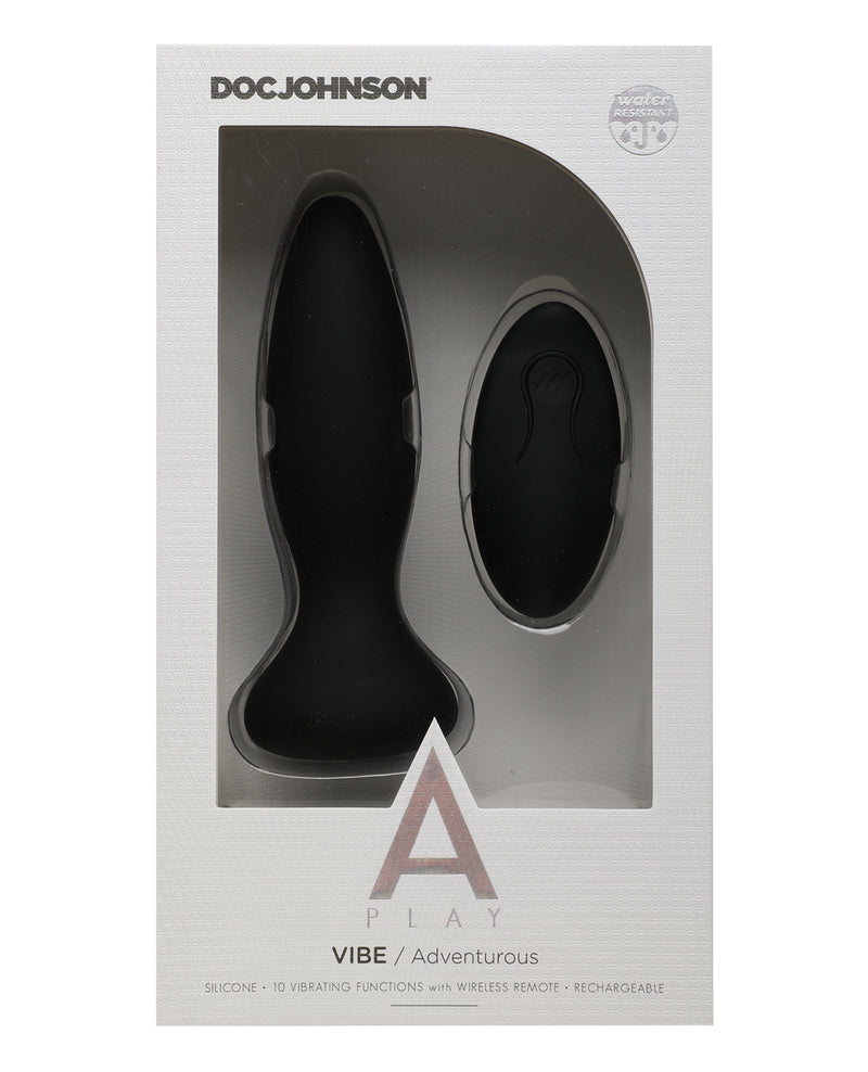 Bild in den Galerie-Viewer laden, A Play Rechargeable Silicone Adventurous Anal Plug w/Remote - Black