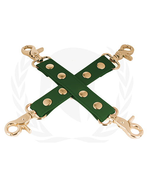 Indlæs billede i gallerifremviser, Spartacus PU Hog Tie w/Gold Hardware - Green