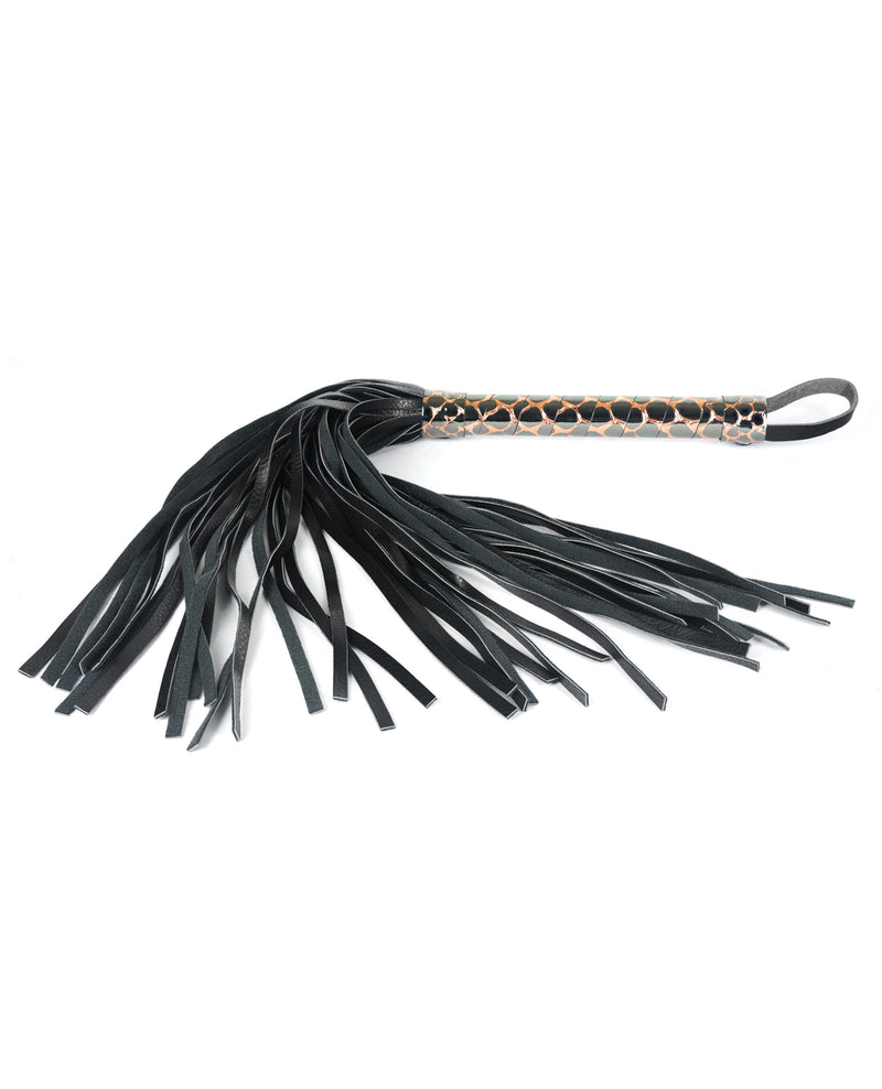 Carica l'immagine nel visualizzatore Galleria, Spartacus Faux Leather Flogger - Gold