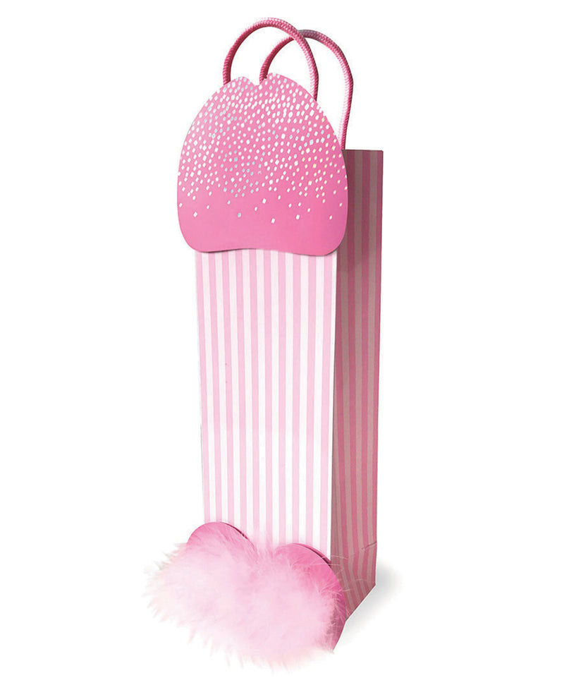 Load image into Gallery viewer, Penis Shaped Gift Bag With Glitter Sequins And Feathers