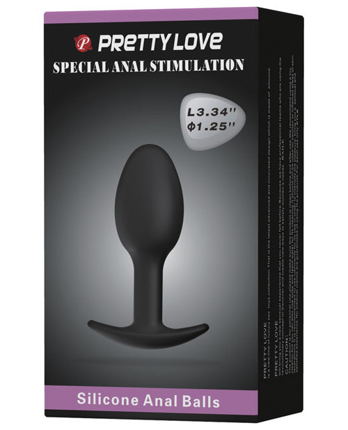 Charger l'image dans la visionneuse de la galerie, Pretty Love Plug Anal en Silicone 3,34" avec Balle - Noir