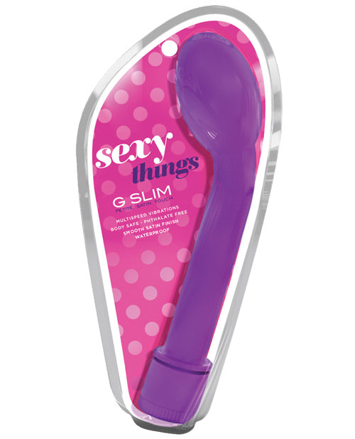 Load image into Gallery viewer, Blush G Slim Petite Satin Touch Purple Vibrator For G Spot Stimulation