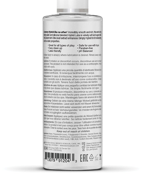Load image into Gallery viewer, Wicked Sensual Care Simply Hybrid Lubricant - 4 oz