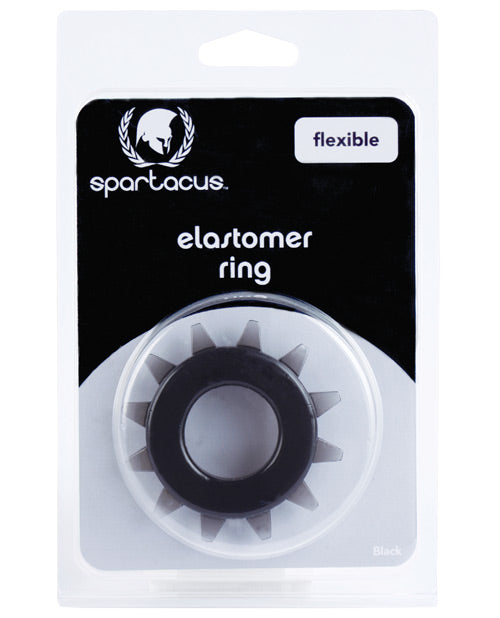 Charger l'image dans la visionneuse de la galerie, Spartacus Elastomer Stud Cock Ring - Black