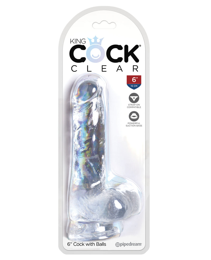 Încărcați imaginea în vizualizatorul Galerie, King Cock Clear 6" Cock w/Balls