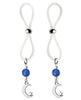 Cargue la imagen en el visor de la galería, Bijoux de Nip Halos para pezones con encanto de luna y estrella - Azul/Claro