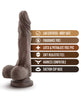 Charger l'image dans la visionneuse de la galerie, Blush Dr Skin Stud Muffin Realistic Dildo With Suction Cup Chocolate