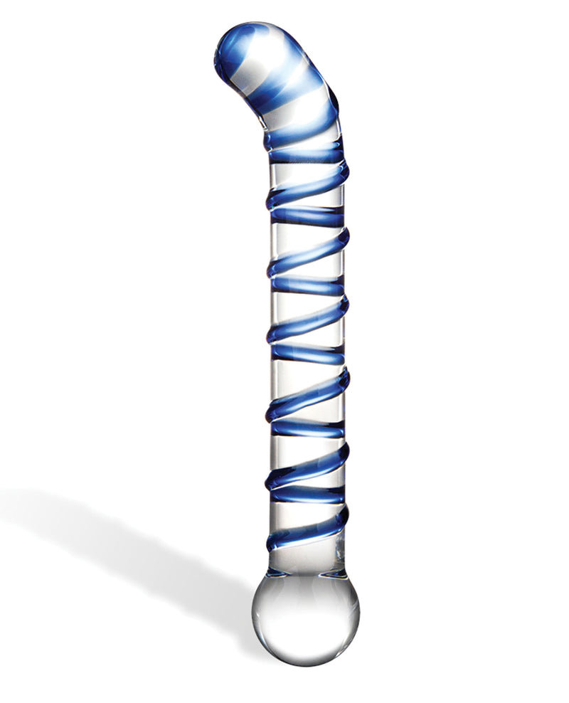 Załaduj obraz do przeglądarki galerii, Szklane dildo Mr. Swirly 6.5" do punktu G