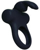 Load image into Gallery viewer, VeDO Frisky Bunny Rechargeable Vibrating Ring - Black Pearl