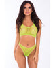 Charger l'image dans la visionneuse de la galerie, Pink Lipstick Festival Flirt Bra Set Green S/M