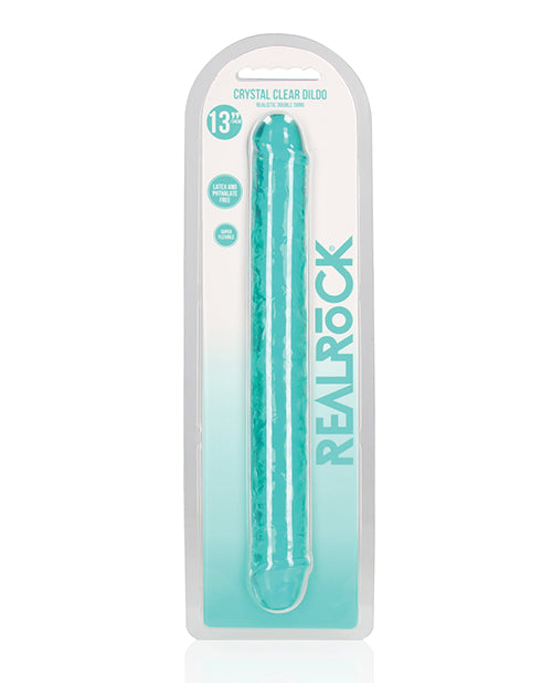 Încărcați imaginea în vizualizatorul Galerie, Shots RealRock Crystal Clear 13" Double Dildo - Turquoise