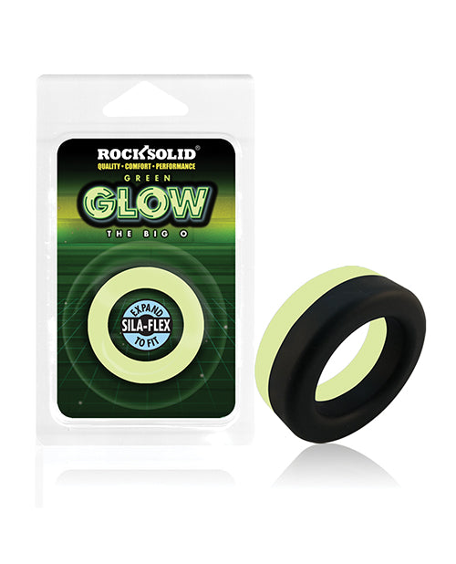 Load image into Gallery viewer, Rock Solid Glow in the Dark Big O Ring - Black/Green