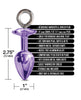 Carica l'immagine nel visualizzatore Galleria, Plug anale in metallo Nixie con gioiello incastonato e polsino in pelliccia - Viola metallico