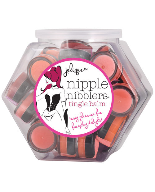 Load image into Gallery viewer, Jelique Nipple Nibblers Tingle Balm Mini Fishbowl - 3 g Asst. Flavors Bowl of 36