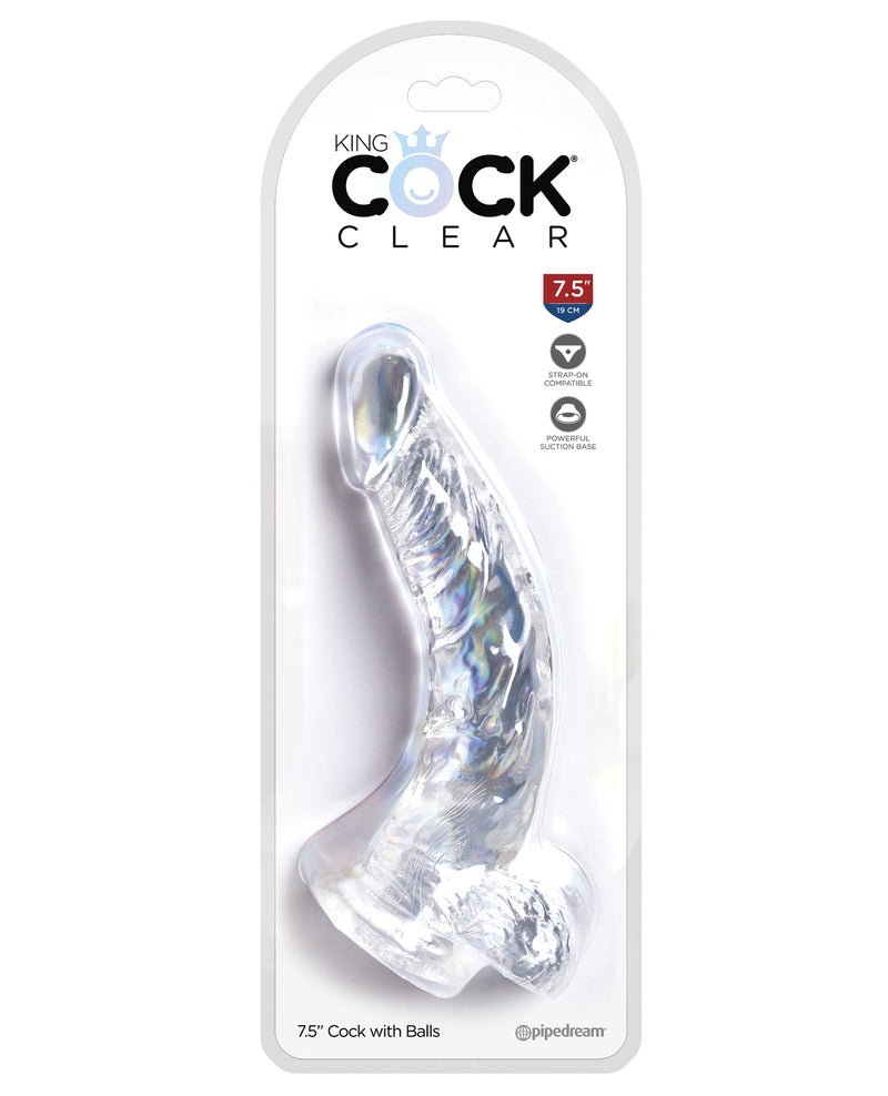 Charger l'image dans la visionneuse de la galerie, King Cock Clear 7.5" Cock w/Balls
