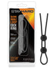Indlæs billede i gallerifremviser, Blush Stay Hard Silicone Double Loop Cock Ring Black Lasso Style Locking Slide
