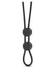 Indlæs billede i gallerifremviser, Blush Stay Hard Silicone Double Loop Cock Ring Black Lasso Style Locking Slide