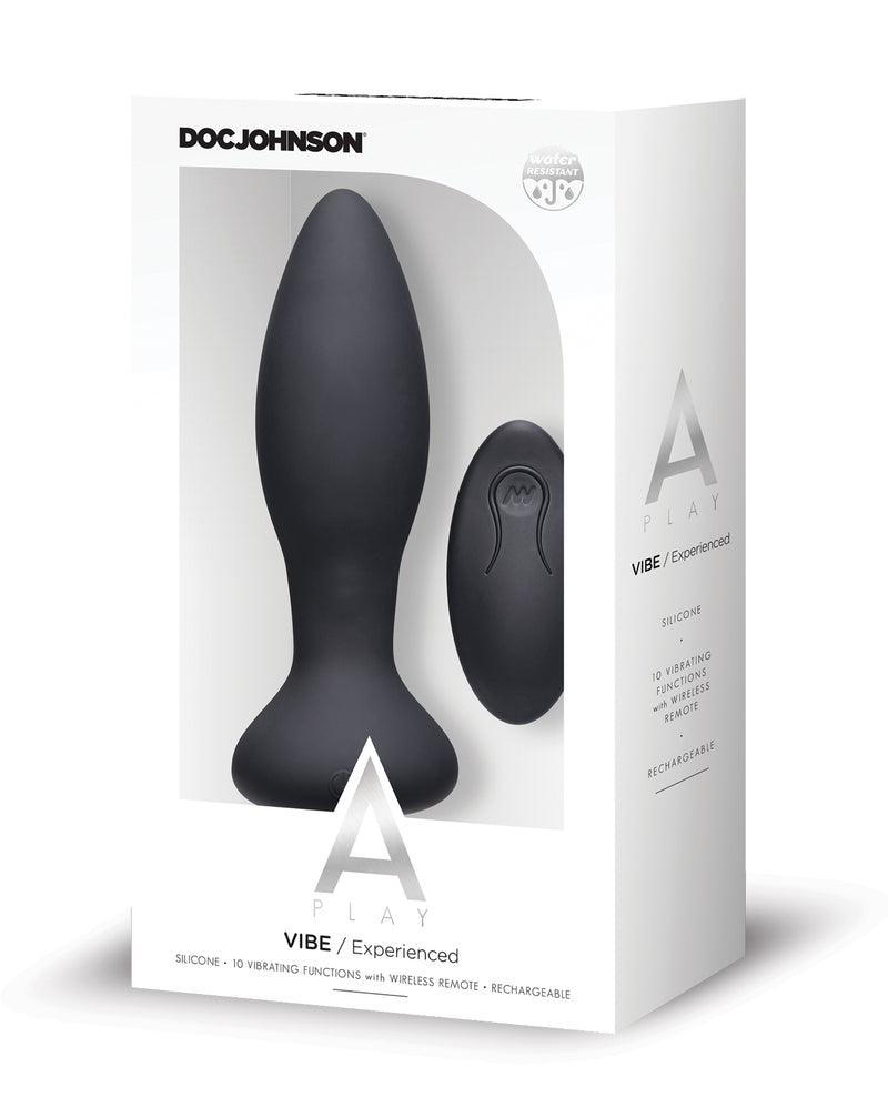 Afbeelding laden in Galerijviewer, A Play Rechargeable Silicone Experienced Anal Plug w/Remote - Black