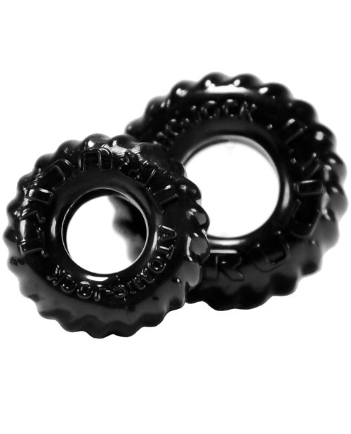 Load image into Gallery viewer, Oxballs TruckT Cock & Ball Ring - Black Pack of 2