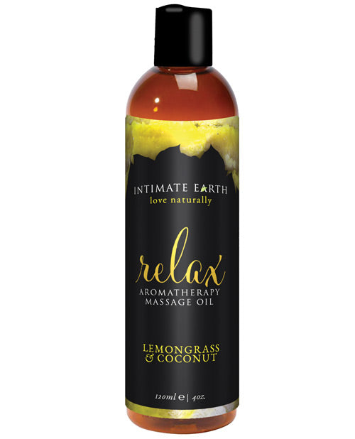 Cargue la imagen en el visor de la galería, Aceite de masaje relajante Intimate Earth - 120 ml Coco y hierba de limón
