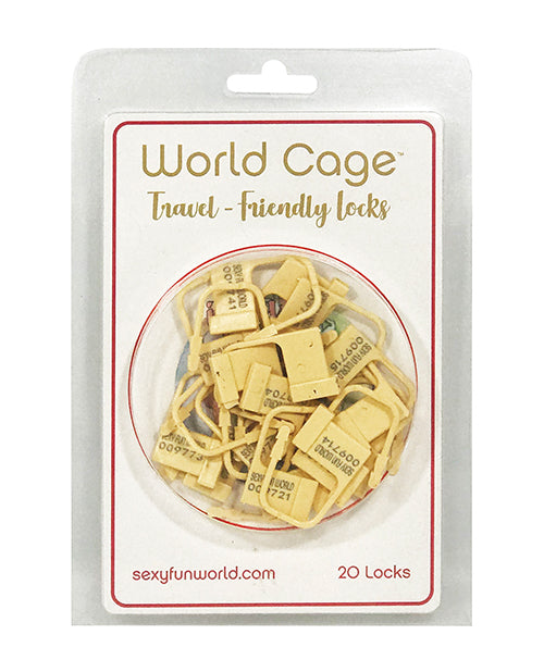 Cargue la imagen en el visor de la galería, World Cage Travel Friendly Locks - 20 Pack Plastic Locks